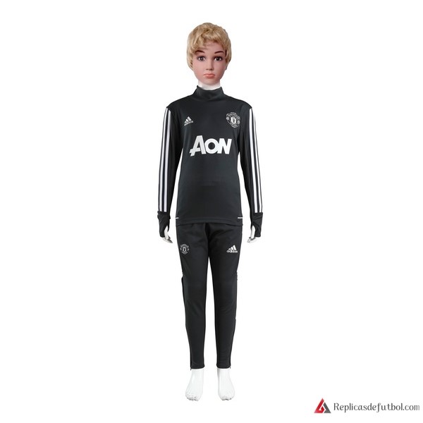 Chandal Manchester United Niño 2017-2018 Gris Marino